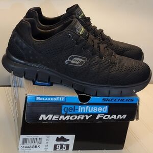 SKECHERS SKECH-FLEX GEL-INFUSED MEMORY FOAM RELAXED FIT SNEAKERS SIZE 9.5 MEN'S